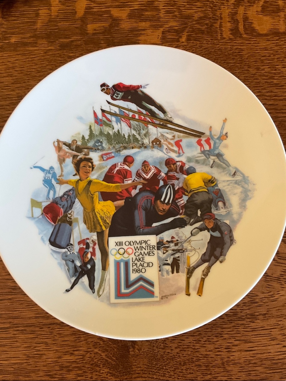 Vintage 1980 Olympics Collector Plate, Excellent Condition